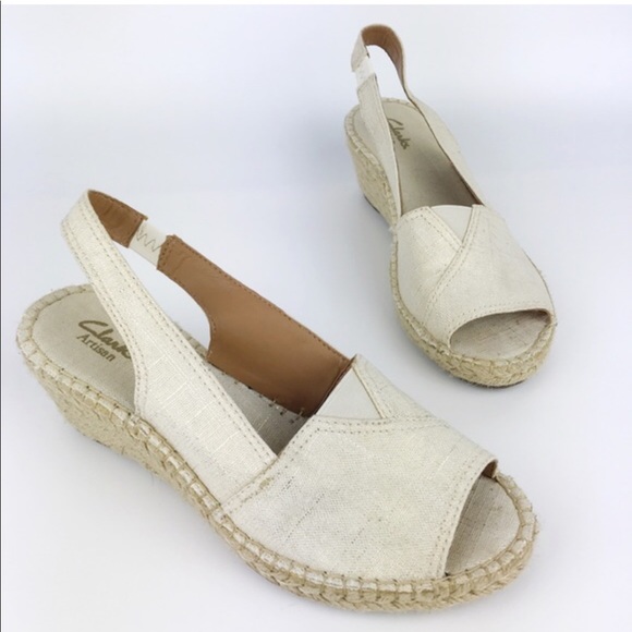 clarks espadrille wedges